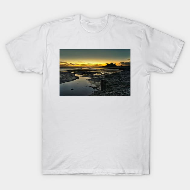 Bamburgh Sunrise T-Shirt by Reg-K-Atkinson